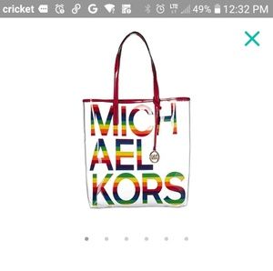 Free shipping Michael kors transparent handbag